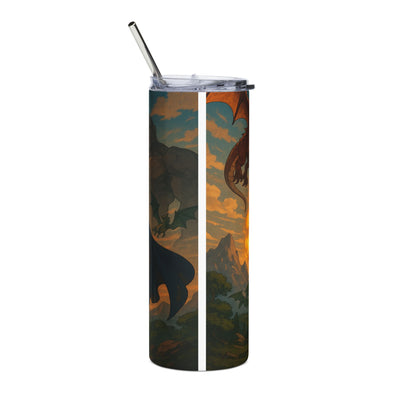 Fantasy Dragon Adventure Stainless Steel Tumbler - 20oz, Personalized Drinkware, Gift for Gamers, Travel Cup, Unique Coffee Mug, [...]