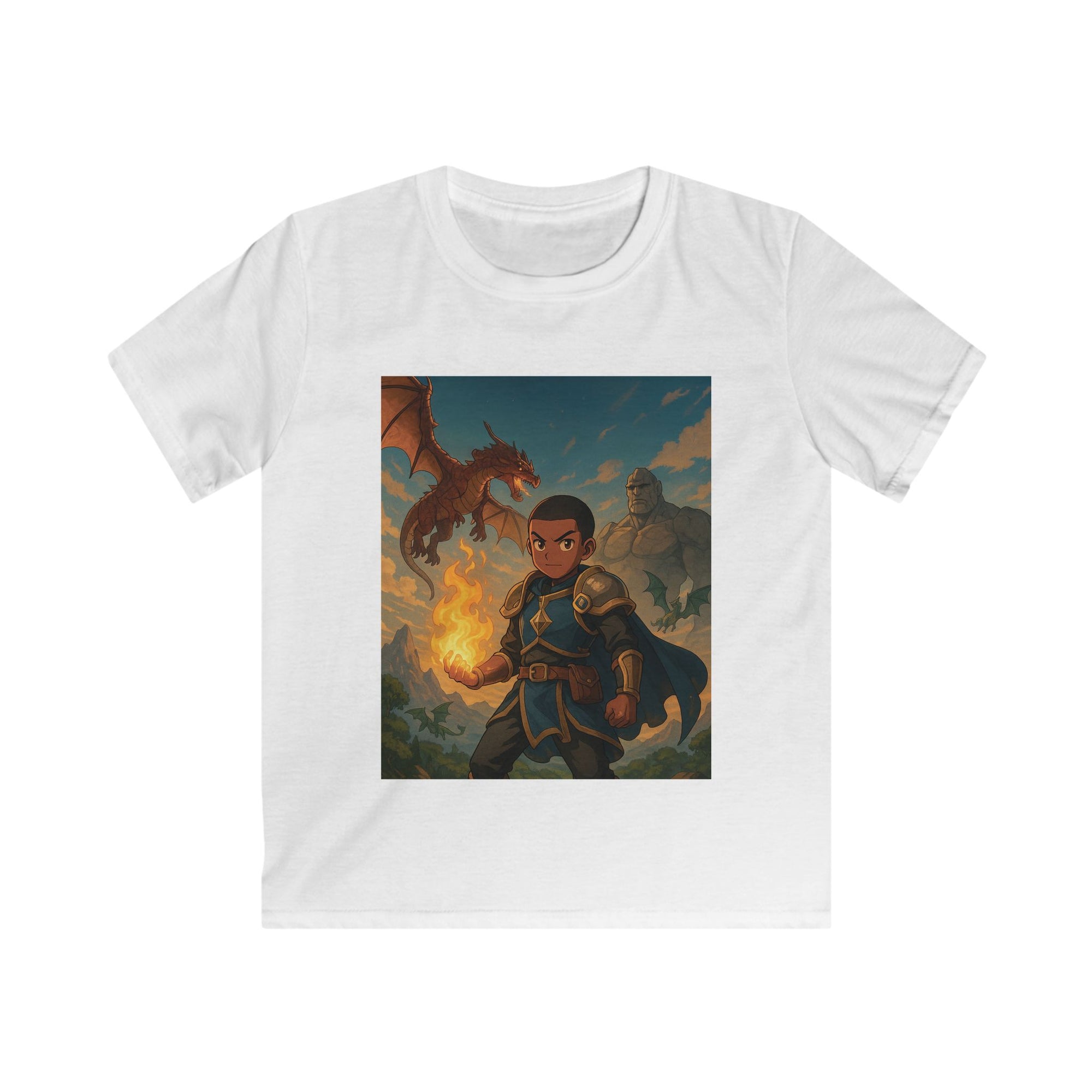 Fantasy Adventure Kids Tee, Dragon T-Shirt, Kids Graphic Tee, Birthday Gift for Boys, Fun Playwear for Children