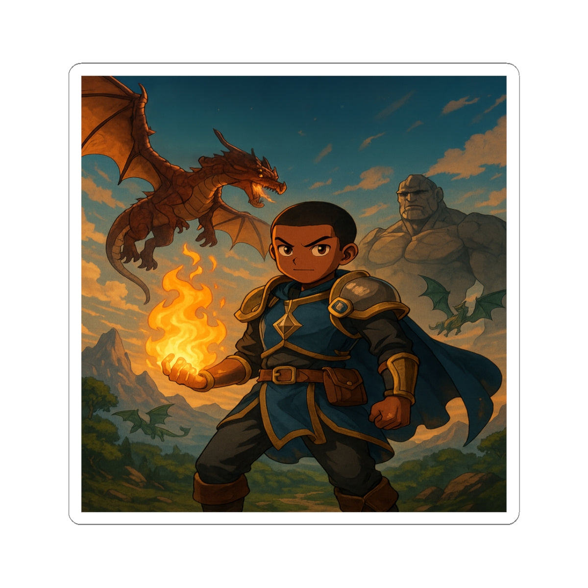 Fantasy Adventure Kiss-Cut Stickers - Perfect for Gamers, Laptops, Journals, Dungeons & Dragons & More!